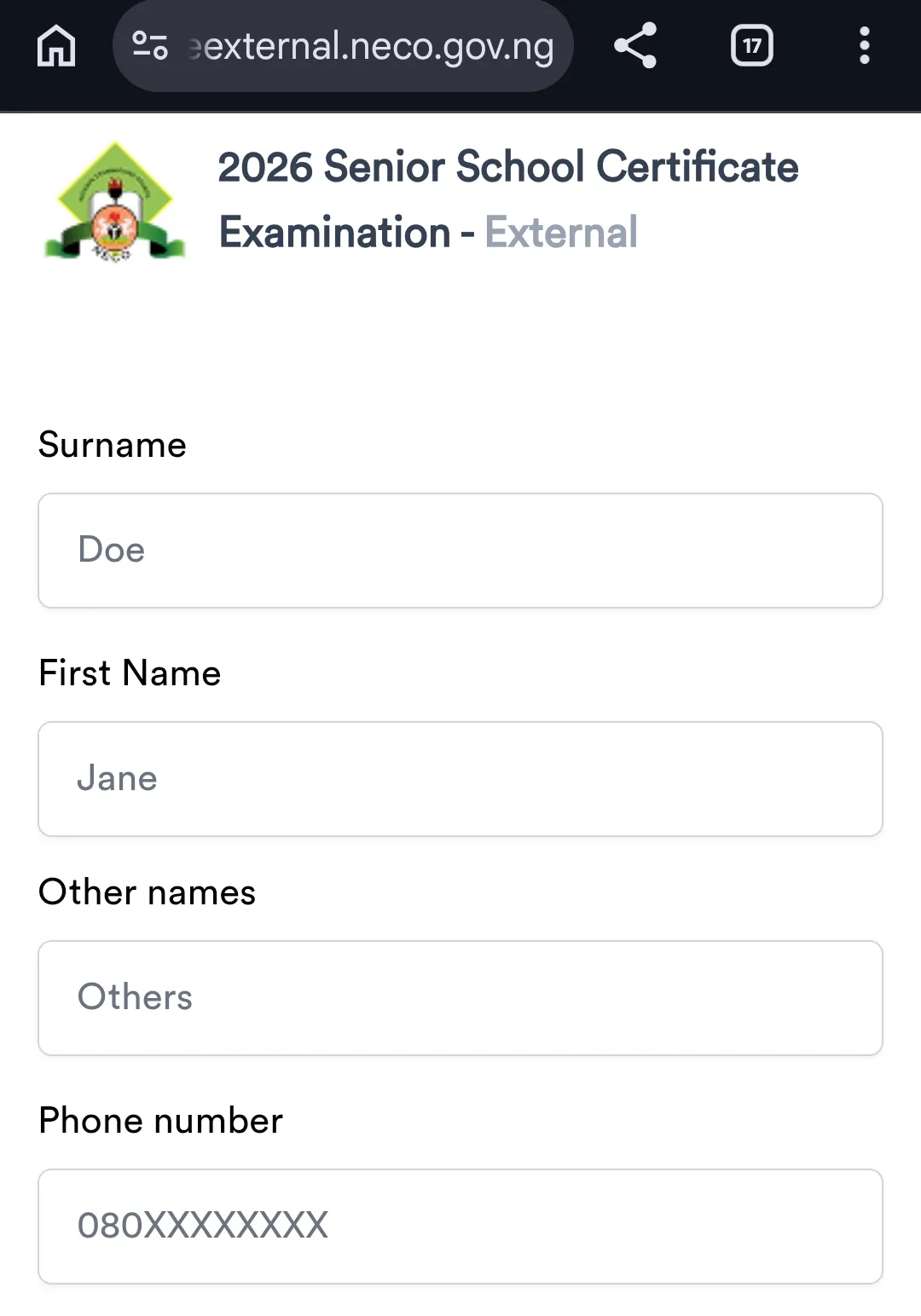 NECO GCE Registration 2026: Date, Fee, Requirements and How to Apply